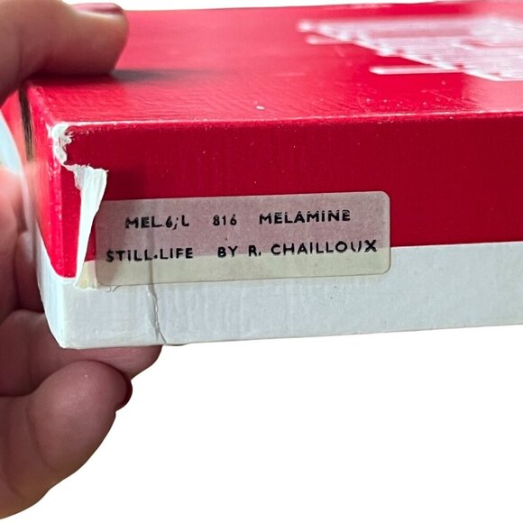 Chailloux Melamine Placemats Fruit Still Life French Cork Back Set of 6 Box Vtg - Picture 11 of 11